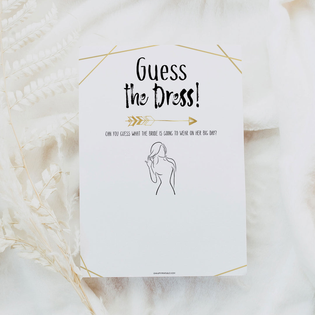 Guess the Dress Game - Bride Tribe Printable Bridal Shower Games OhHappyPrintables Guess the Dress Game - Bride Tribe Printable Bridal Shower Games OhHappyPrintables