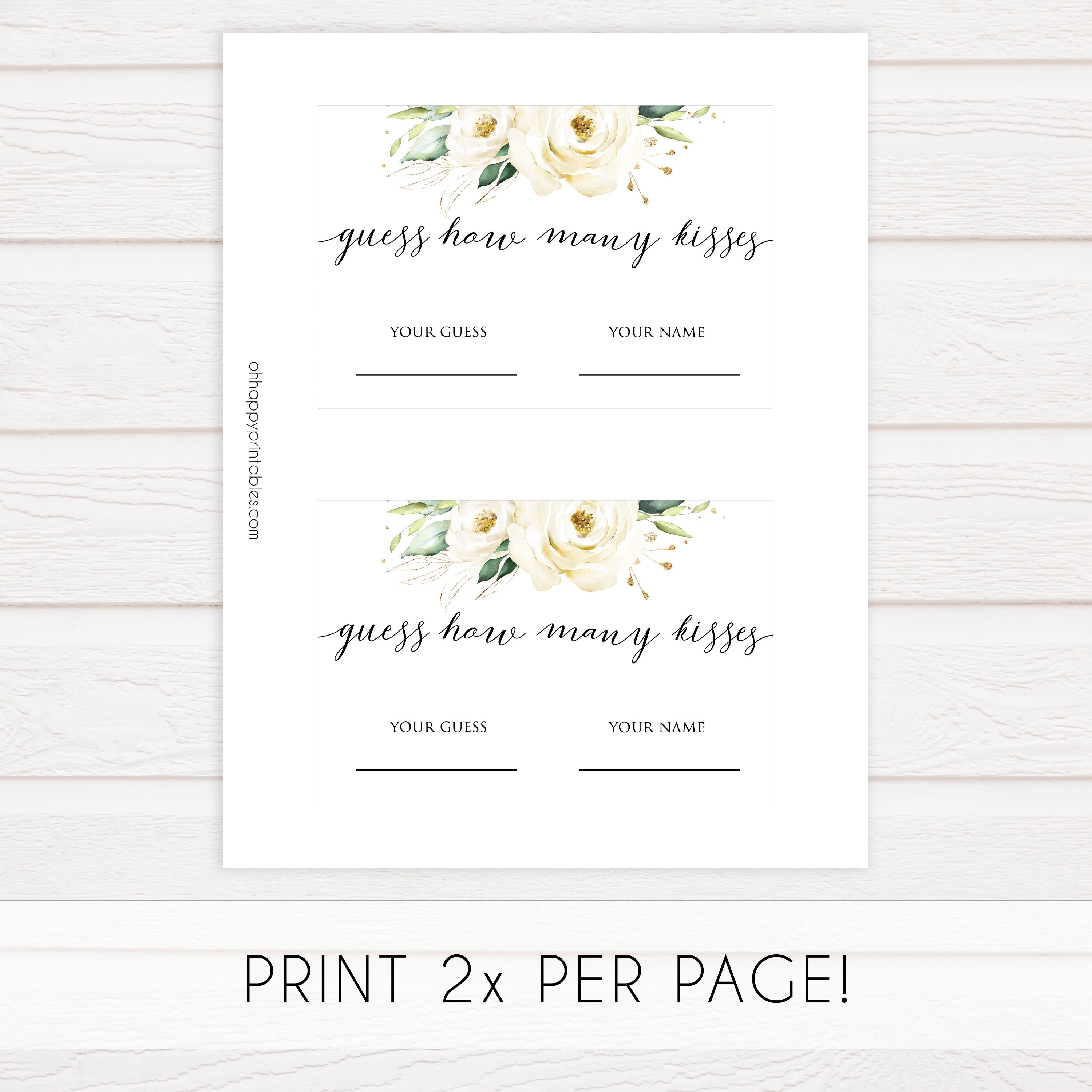 how many kisses, kisses in the jar, Printable bridal shower games, floral bridal shower, floral bridal shower games, fun bridal shower games, bridal shower game ideas, floral bridal shower