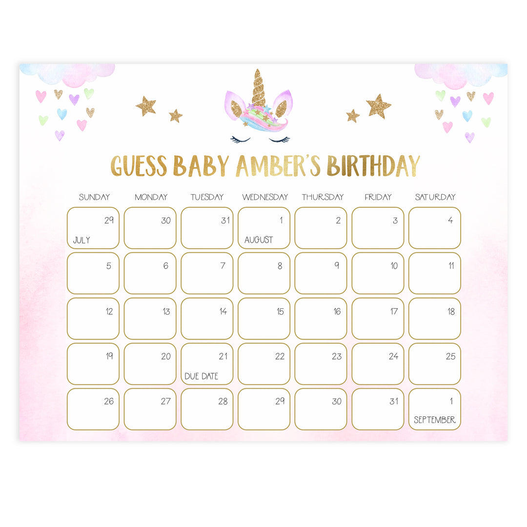 guess the baby birthday game, Printable baby shower games, unicorn baby games, baby shower games, fun baby shower ideas, top baby shower ideas, unicorn baby shower, baby shower games, fun unicorn baby shower ideas