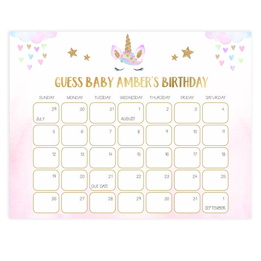 guess the baby birthday game, Printable baby shower games, unicorn baby games, baby shower games, fun baby shower ideas, top baby shower ideas, unicorn baby shower, baby shower games, fun unicorn baby shower ideas