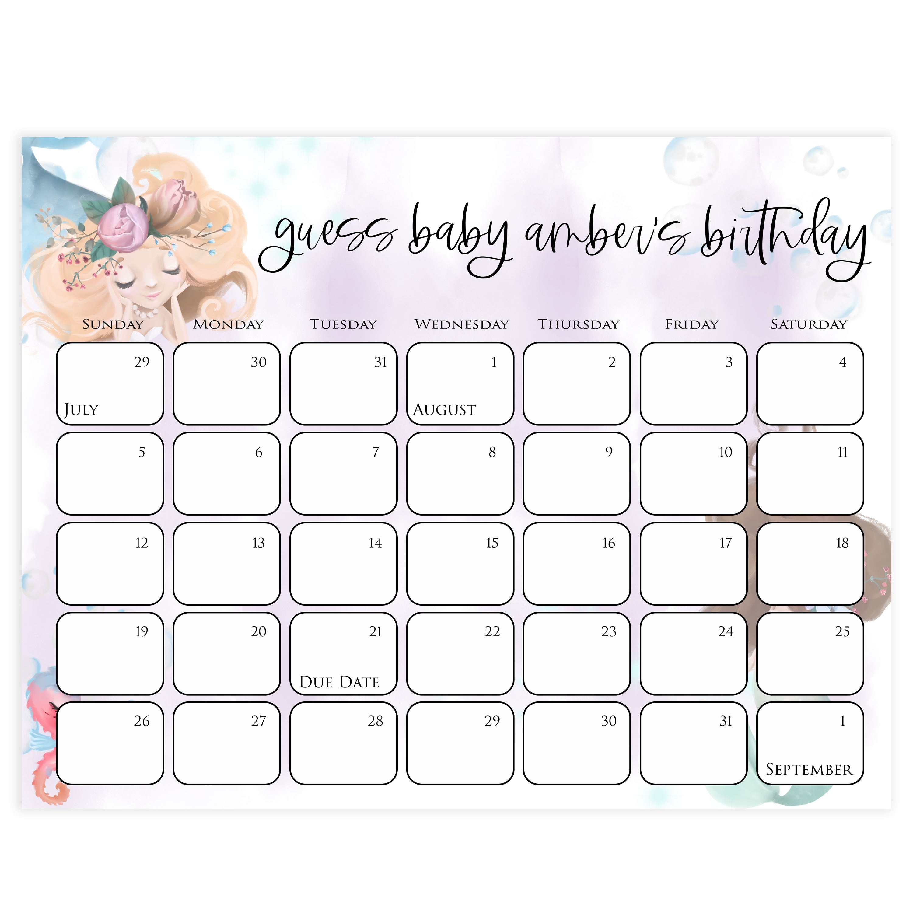 guess the baby birthday game, Printable baby shower games, little mermaid baby games, baby shower games, fun baby shower ideas, top baby shower ideas, little mermaid baby shower, baby shower games, pink hearts baby shower ideas