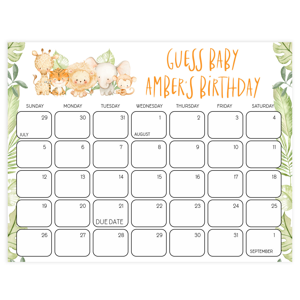 guess the baby birthday game, Printable baby shower games, safari animals baby games, baby shower games, fun baby shower ideas, top baby shower ideas, safari animals baby shower, baby shower games, fun baby shower ideas