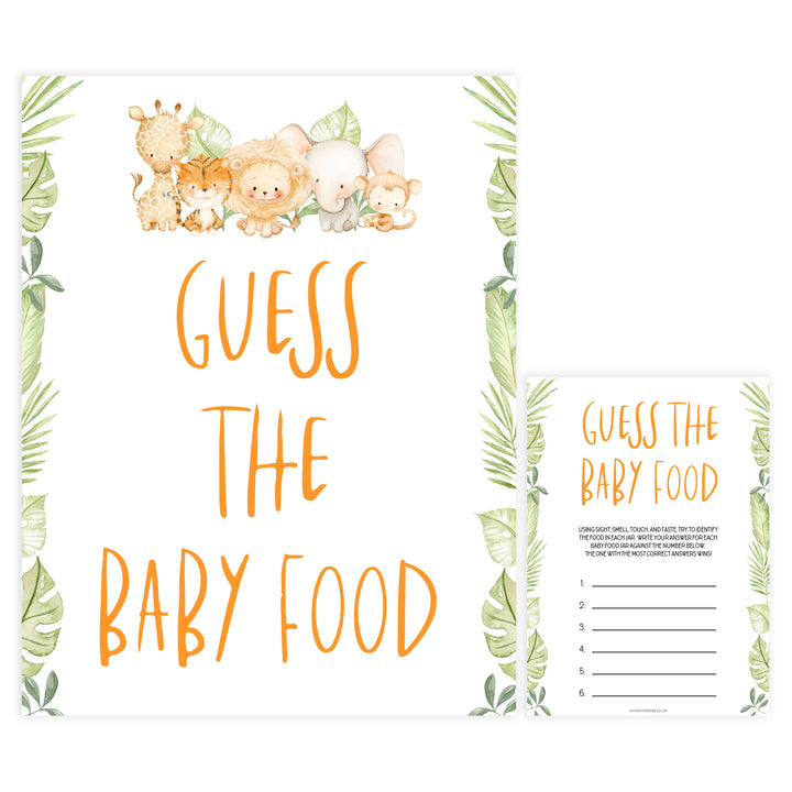 guess the baby food game, Printable baby shower games, safari animals baby games, baby shower games, fun baby shower ideas, top baby shower ideas, safari animals baby shower, baby shower games, fun baby shower ideas