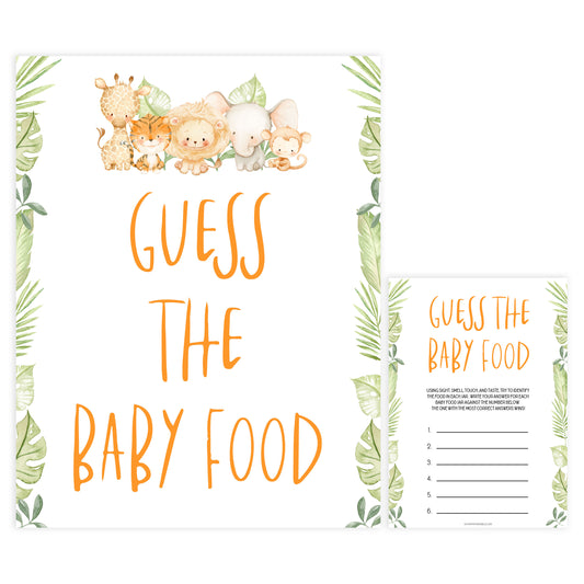 guess the baby food game, Printable baby shower games, safari animals baby games, baby shower games, fun baby shower ideas, top baby shower ideas, safari animals baby shower, baby shower games, fun baby shower ideas