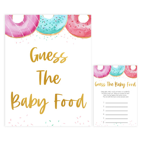 guess the baby food game, Printable baby shower games, donut baby games, baby shower games, fun baby shower ideas, top baby shower ideas, donut sprinkles baby shower, baby shower games, fun donut baby shower ideas