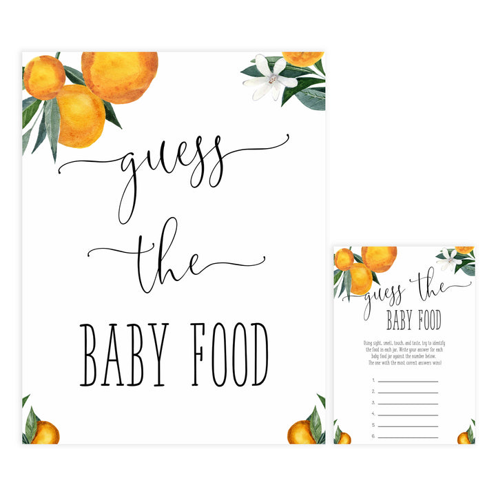 guess the baby food game, Printable baby shower games, little cutie baby games, baby shower games, fun baby shower ideas, top baby shower ideas, little cutie baby shower, baby shower games, fun little cutie baby shower ideas, citrus baby shower games, citrus baby shower, orange baby shower