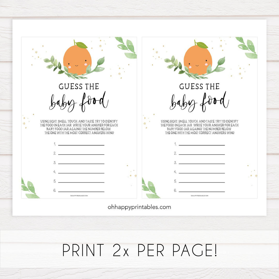 guess the baby food game, Printable baby shower games, little cutie baby games, baby shower games, fun baby shower ideas, top baby shower ideas, little cutie baby shower, baby shower games, fun little cutie baby shower ideas