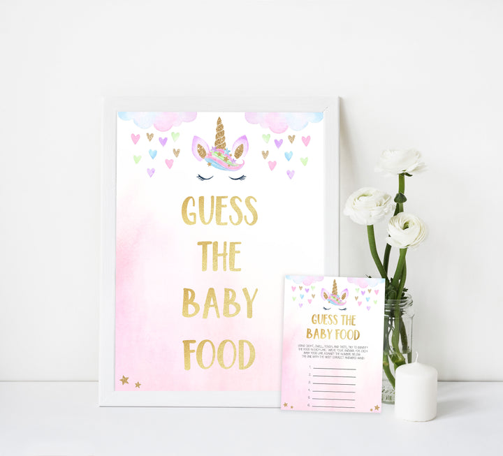 guess the baby food game, Printable baby shower games, unicorn baby games, baby shower games, fun baby shower ideas, top baby shower ideas, unicorn baby shower, baby shower games, fun unicorn baby shower ideas