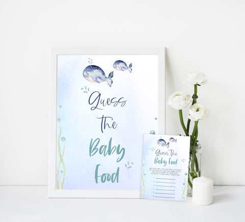 guess the baby food game, Printable baby shower games, whale baby games, baby shower games, fun baby shower ideas, top baby shower ideas, whale baby shower, baby shower games, fun whale baby shower ideas