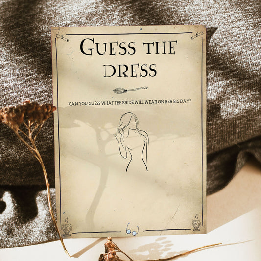 guess the bridal dress, guess the dress game, Printable bridal shower games, Harry potter bridal shower, Harry Potter bridal shower games, fun bridal shower games, bridal shower game ideas, Harry Potter bridal shower