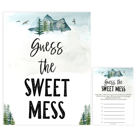 guess the sweet mess baby game, Printable baby shower games, adventure awaits baby games, baby shower games, fun baby shower ideas, top baby shower ideas, adventure awaits baby shower, baby shower games, fun adventure baby shower ideas