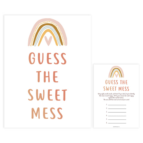 guess the sweet mess game, Printable baby shower games, boho rainbow baby games, baby shower games, fun baby shower ideas, top baby shower ideas, boho rainbow baby shower, baby shower games, fun boho rainbow baby shower ideas