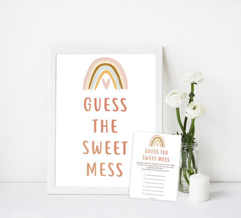 guess the sweet mess game, Printable baby shower games, boho rainbow baby games, baby shower games, fun baby shower ideas, top baby shower ideas, boho rainbow baby shower, baby shower games, fun boho rainbow baby shower ideas