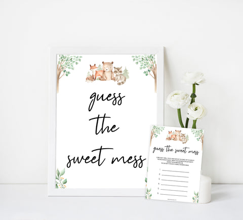 guess the sweet mess game, Printable baby shower games, woodland animals baby games, baby shower games, fun baby shower ideas, top baby shower ideas, woodland baby shower, baby shower games, fun woodland animals baby shower ideas