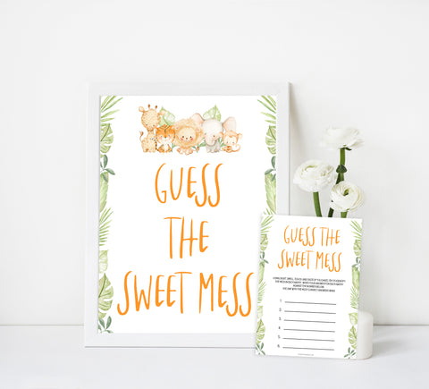 guess the sweet mess game, Printable baby shower games, safari animals baby games, baby shower games, fun baby shower ideas, top baby shower ideas, safari animals baby shower, baby shower games, fun baby shower ideas
