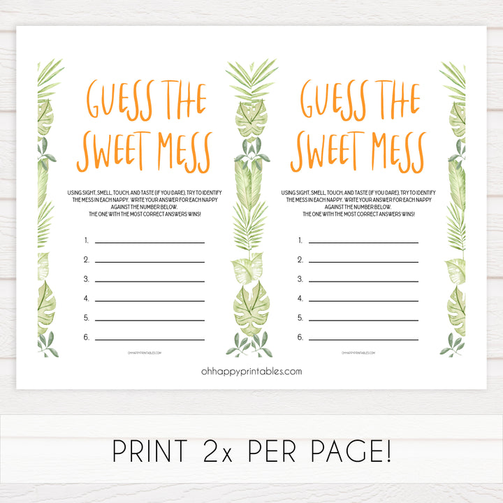 guess the sweet mess game, Printable baby shower games, safari animals baby games, baby shower games, fun baby shower ideas, top baby shower ideas, safari animals baby shower, baby shower games, fun baby shower ideas
