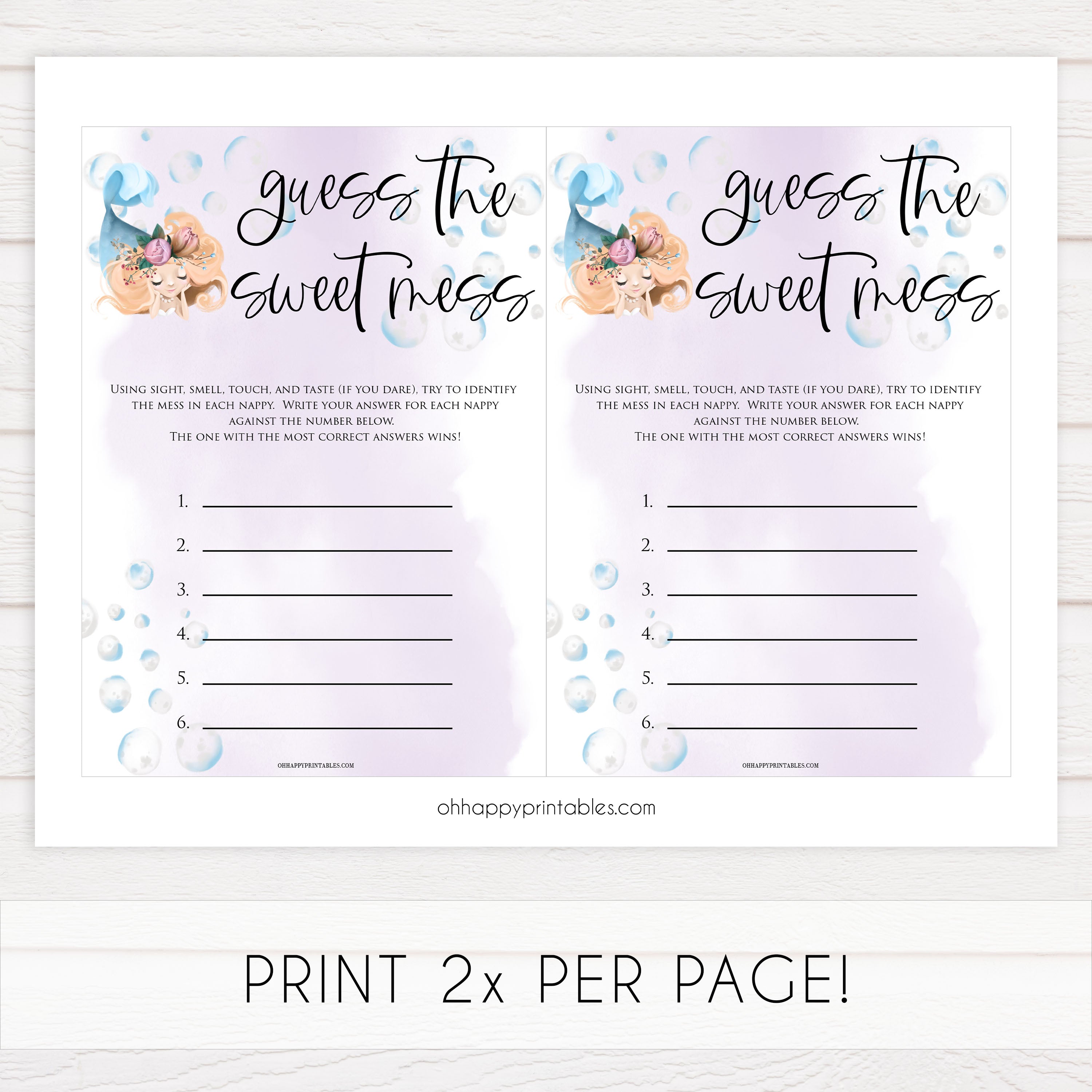 Guess the sweet mess baby game, Printable baby shower games, little mermaid baby games, baby shower games, fun baby shower ideas, top baby shower ideas, little mermaid baby shower, baby shower games, pink hearts baby shower ideas