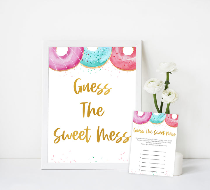 guess the sweet mess game, Printable baby shower games, donut baby games, baby shower games, fun baby shower ideas, top baby shower ideas, donut sprinkles baby shower, baby shower games, fun donut baby shower ideas