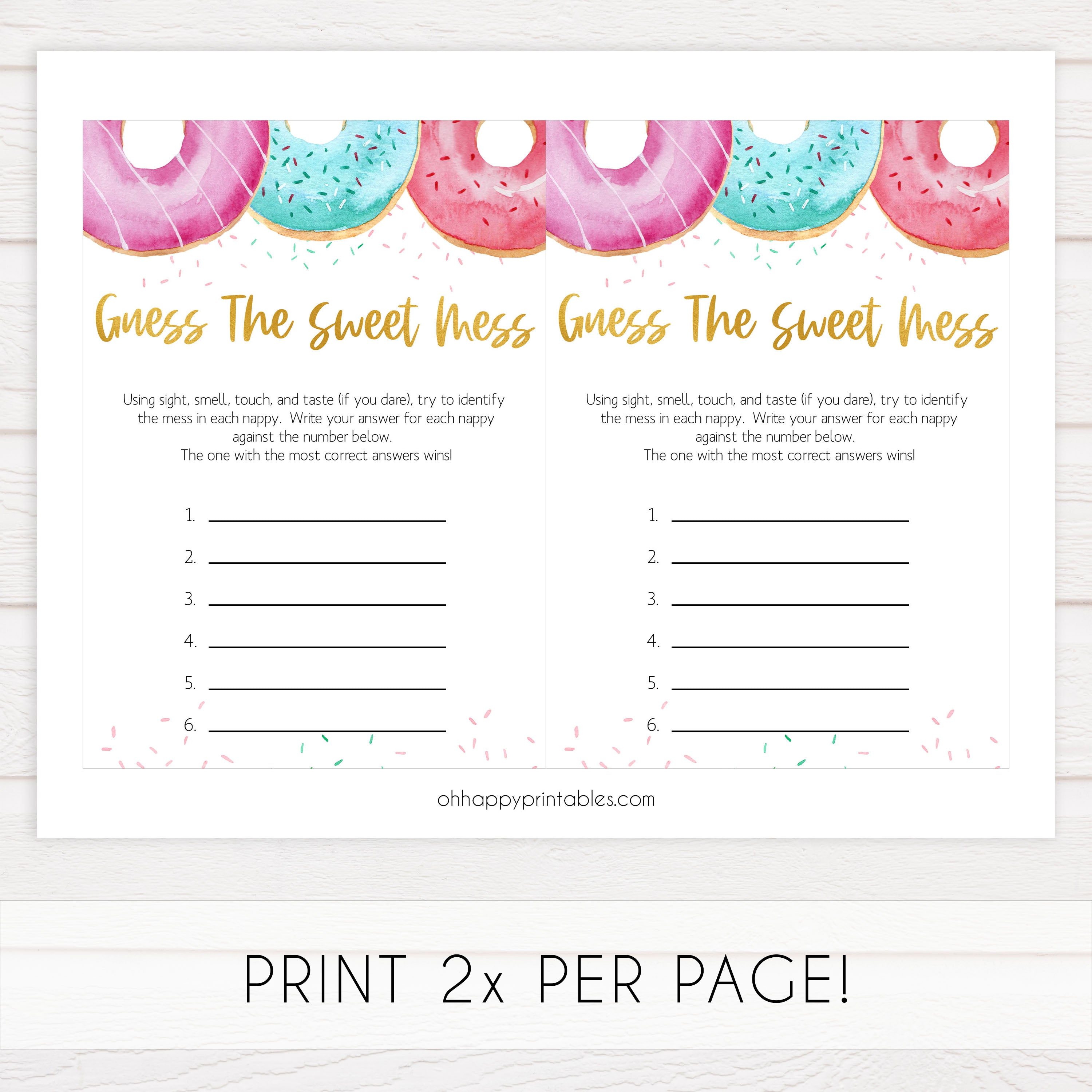 guess the sweet mess game, Printable baby shower games, donut baby games, baby shower games, fun baby shower ideas, top baby shower ideas, donut sprinkles baby shower, baby shower games, fun donut baby shower ideas