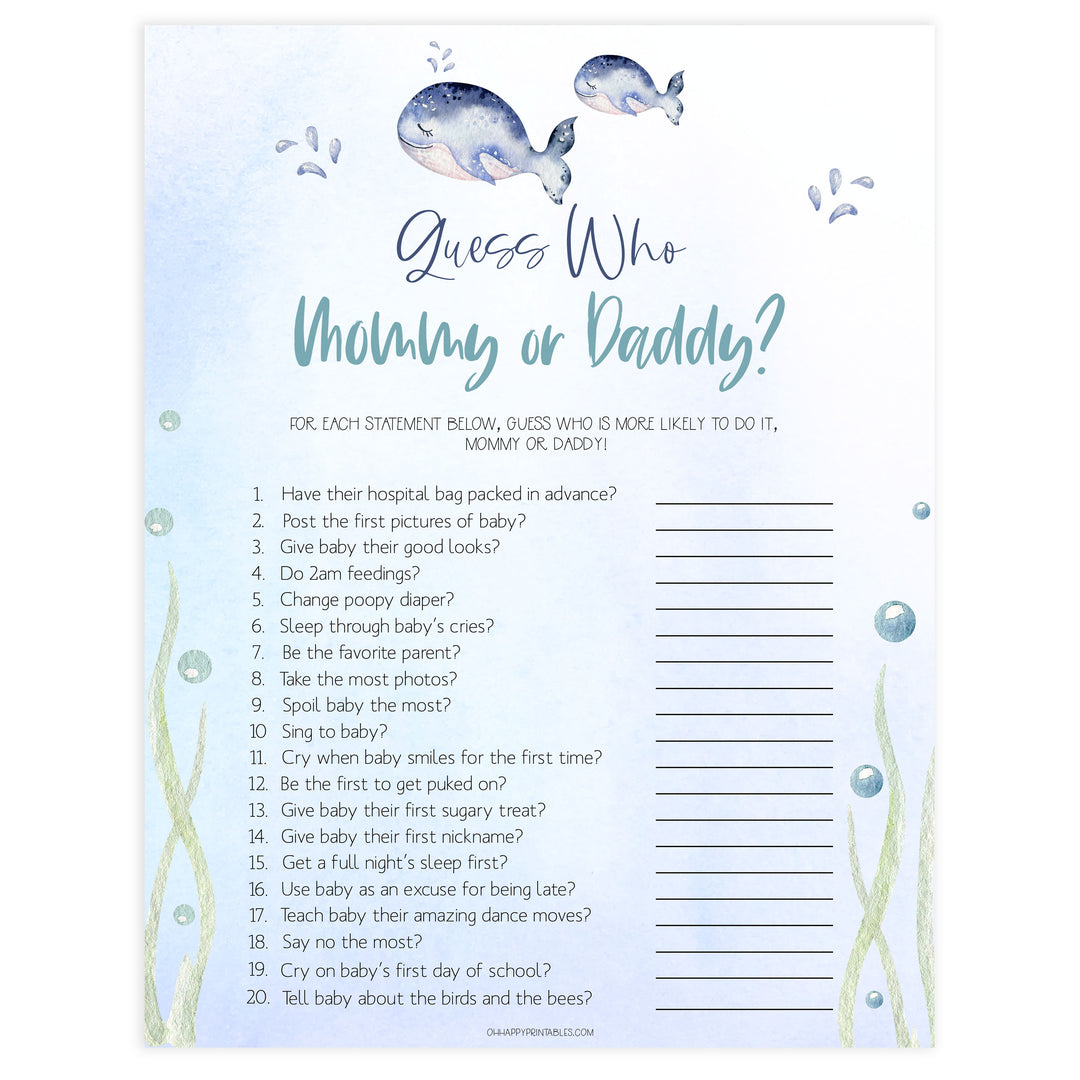 guess who baby shower games, Printable baby shower games, whale baby games, baby shower games, fun baby shower ideas, top baby shower ideas, whale baby shower, baby shower games, fun whale baby shower ideas
