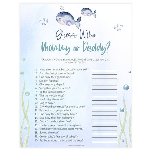 guess who baby shower games, Printable baby shower games, whale baby games, baby shower games, fun baby shower ideas, top baby shower ideas, whale baby shower, baby shower games, fun whale baby shower ideas