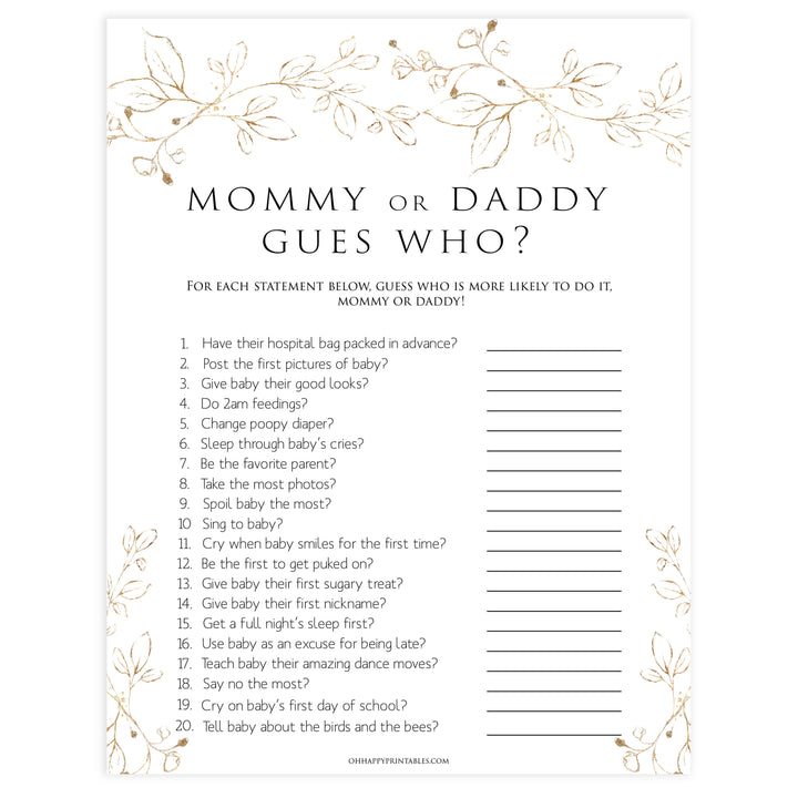 guess who baby shower game, Printable baby shower games, gold leaf baby games, baby shower games, fun baby shower ideas, top baby shower ideas, gold leaf baby shower, baby shower games, fun gold leaf baby shower ideas
