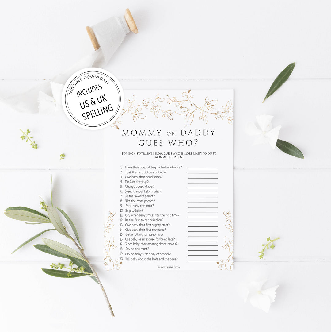 guess who baby shower game, Printable baby shower games, gold leaf baby games, baby shower games, fun baby shower ideas, top baby shower ideas, gold leaf baby shower, baby shower games, fun gold leaf baby shower ideas