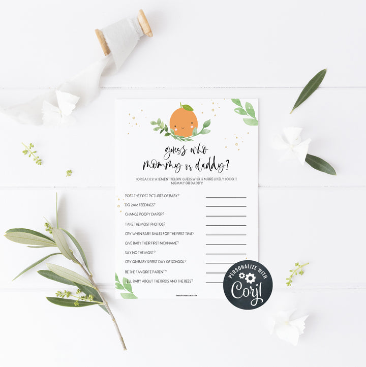 little cutie editable guess who baby shower game, printable baby shower games, little cutie baby shower games