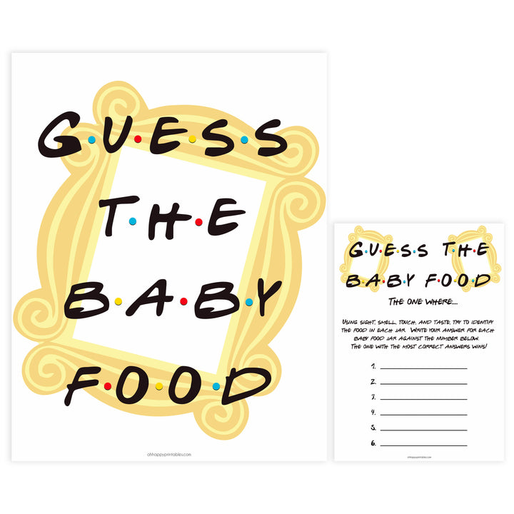 guess the baby food game, Printable baby shower games, friends fun baby games, baby shower games, fun baby shower ideas, top baby shower ideas, friends baby shower, friends baby shower ideas
