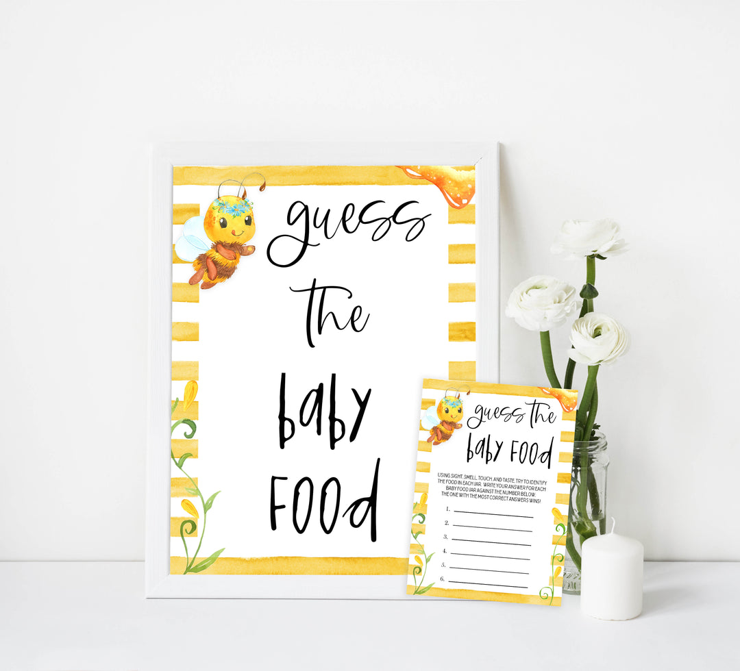 guess the baby food game, guess the baby food, Printable baby shower games, mommy bee fun baby games, baby shower games, fun baby shower ideas, top baby shower ideas, mommy to bee baby shower, friends baby shower ideas