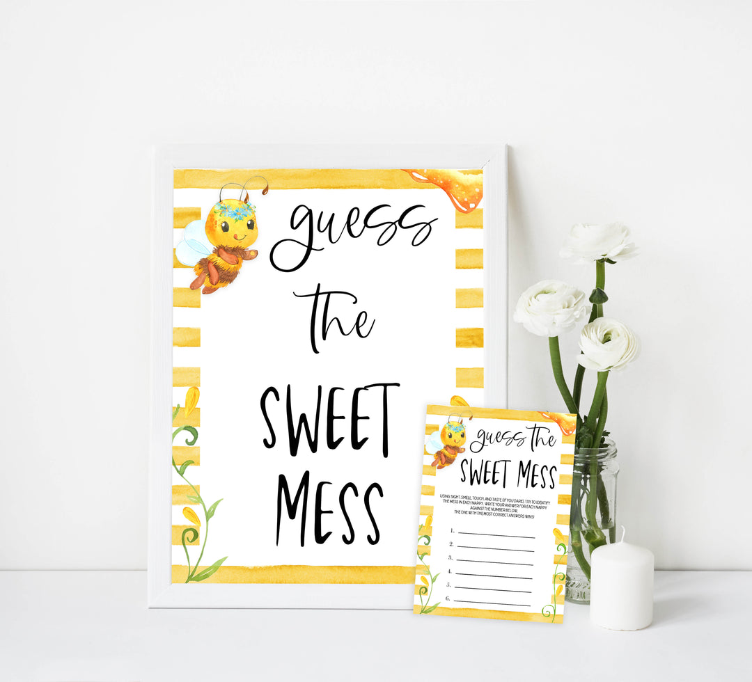 guess the sweet mess game, Printable baby shower games, mommy bee fun baby games, baby shower games, fun baby shower ideas, top baby shower ideas, mommy to bee baby shower, friends baby shower ideas