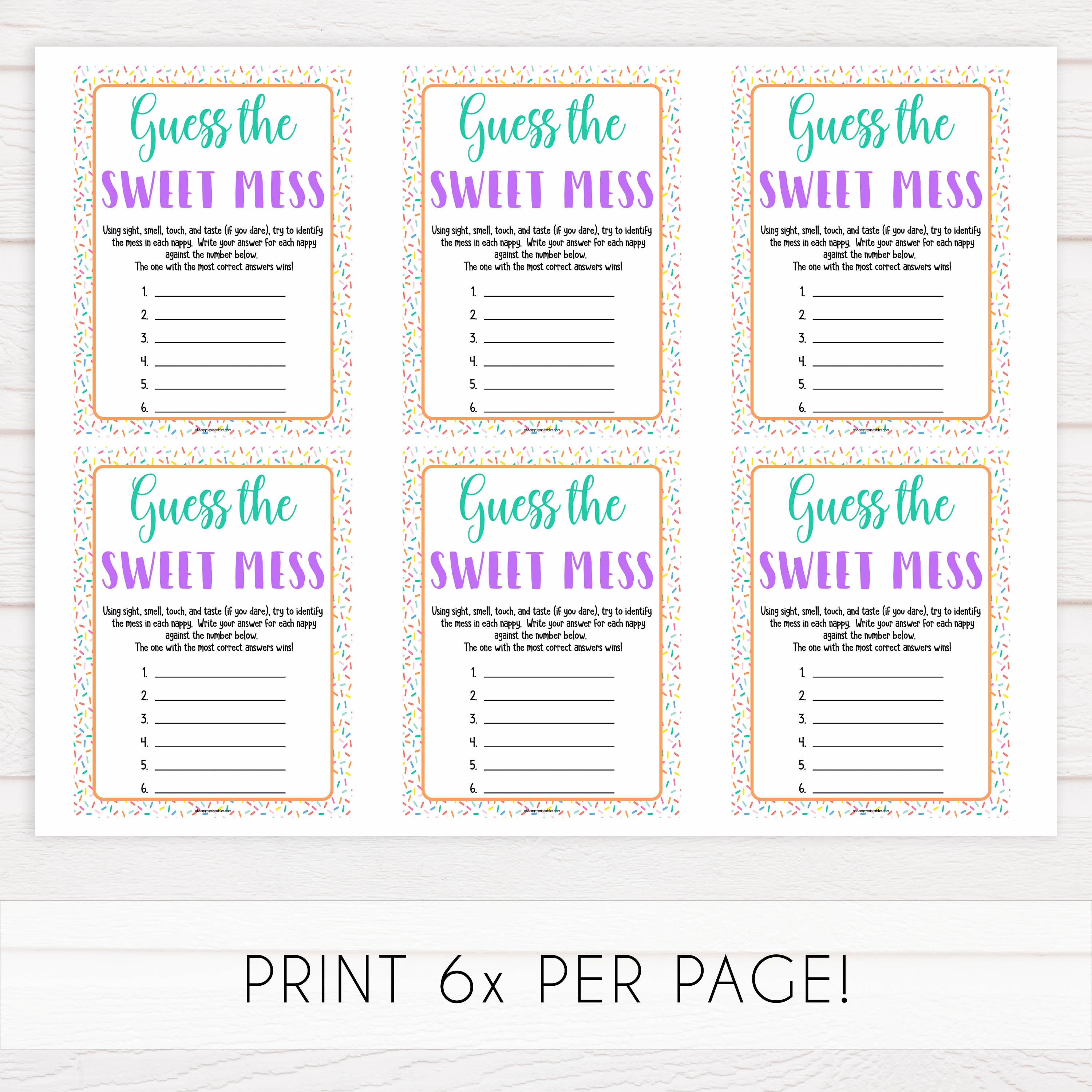 guess the sweet mess game, Printable baby shower games, baby sprinkle fun baby games, baby shower games, fun baby shower ideas, top baby shower ideas, sprinkle shower baby shower, friends baby shower ideas