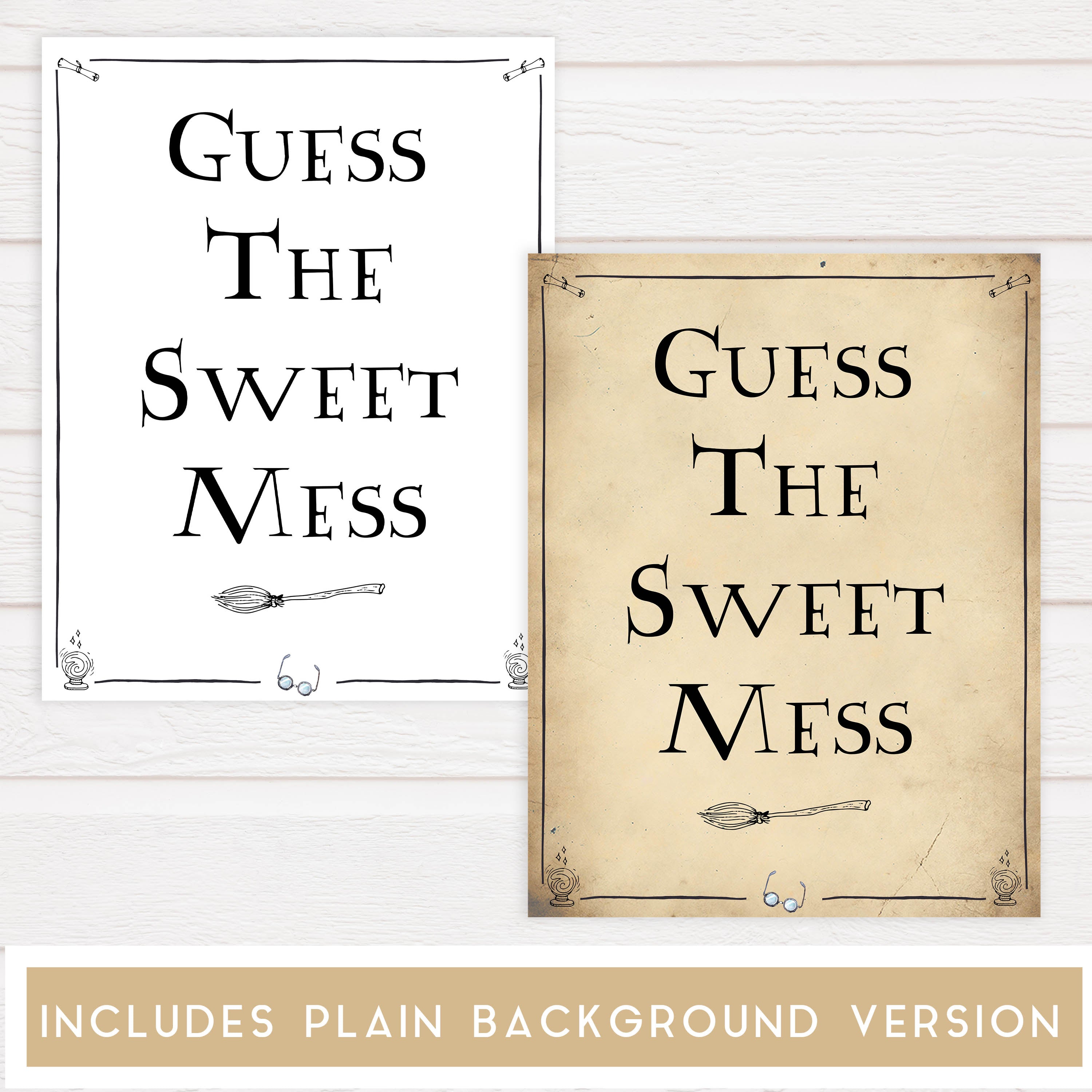 Guess The Sweet Mess Baby Game, Wizard baby shower games, printable baby shower games, Harry Potter baby games, Harry Potter baby shower, fun baby shower games,  fun baby ideas