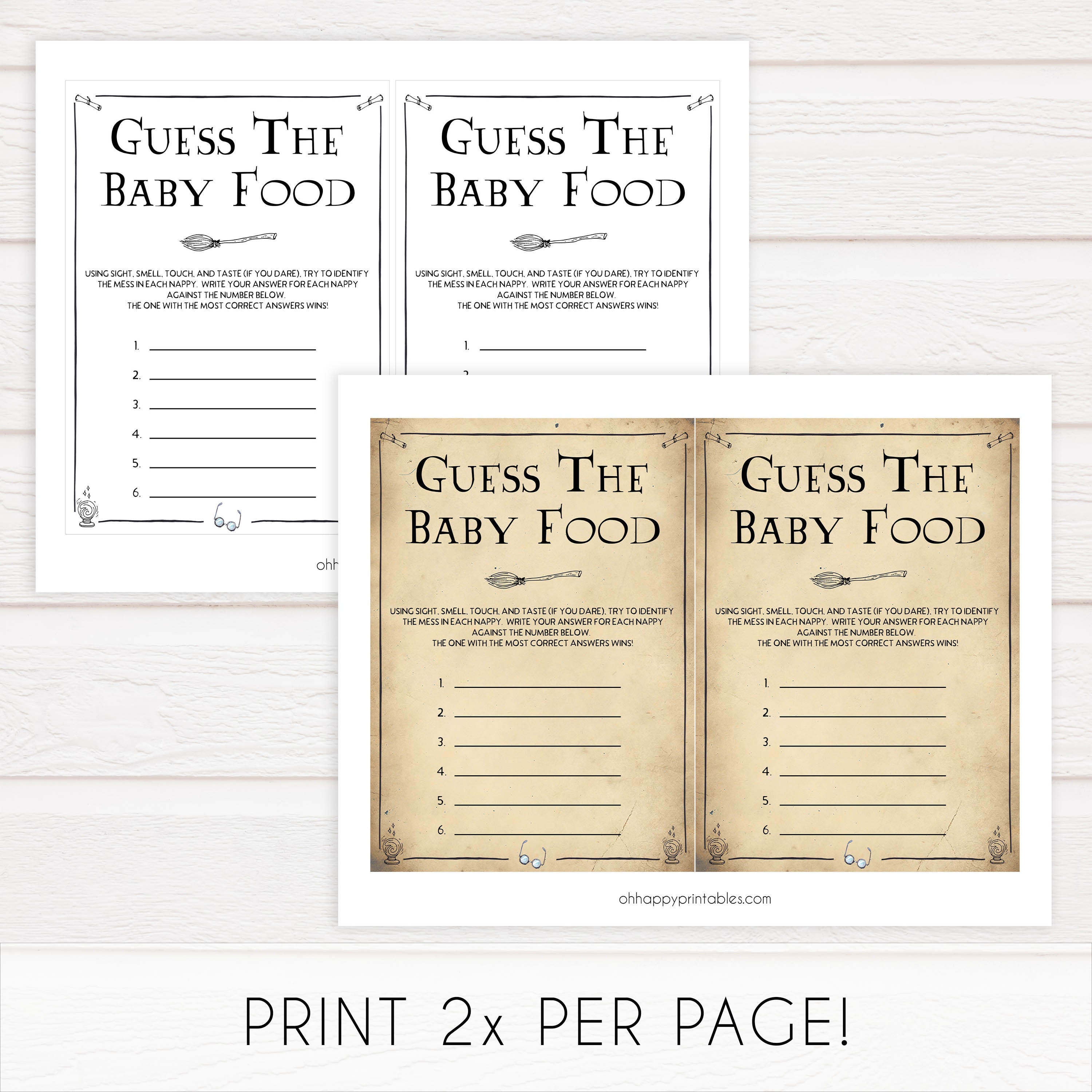 Guess The Sweet Mess Baby Game, Wizard baby shower games, printable baby shower games, Harry Potter baby games, Harry Potter baby shower, fun baby shower games,  fun baby ideas
