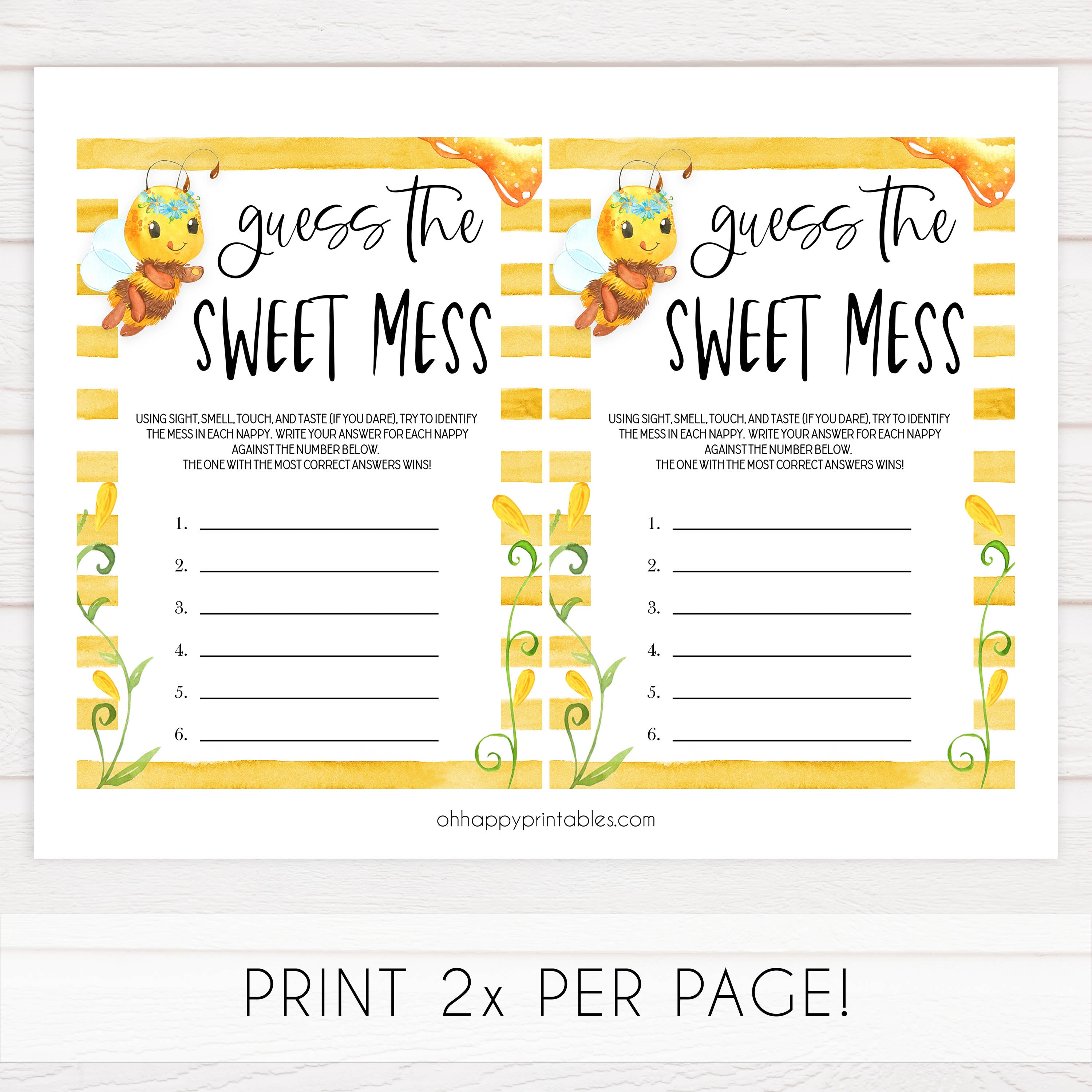 guess the sweet mess game, Printable baby shower games, mommy bee fun baby games, baby shower games, fun baby shower ideas, top baby shower ideas, mommy to bee baby shower, friends baby shower ideas
