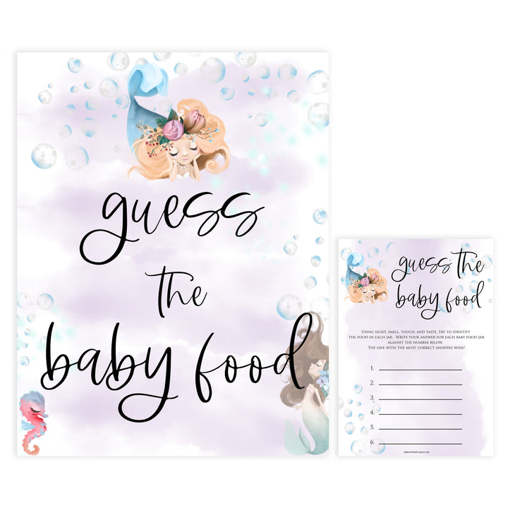guess the baby food game, Printable baby shower games, little mermaid baby games, baby shower games, fun baby shower ideas, top baby shower ideas, little mermaid baby shower, baby shower games, pink hearts baby shower ideas