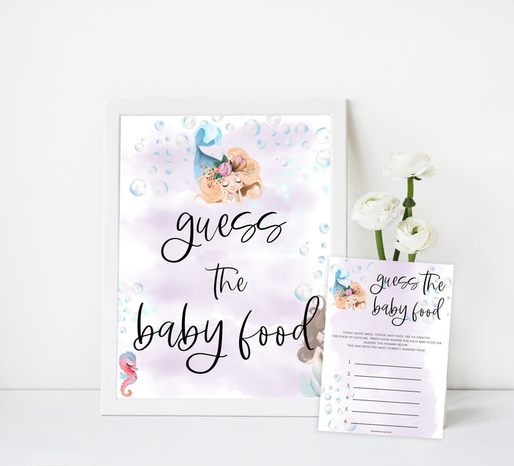 guess the baby food game, Printable baby shower games, little mermaid baby games, baby shower games, fun baby shower ideas, top baby shower ideas, little mermaid baby shower, baby shower games, pink hearts baby shower ideas