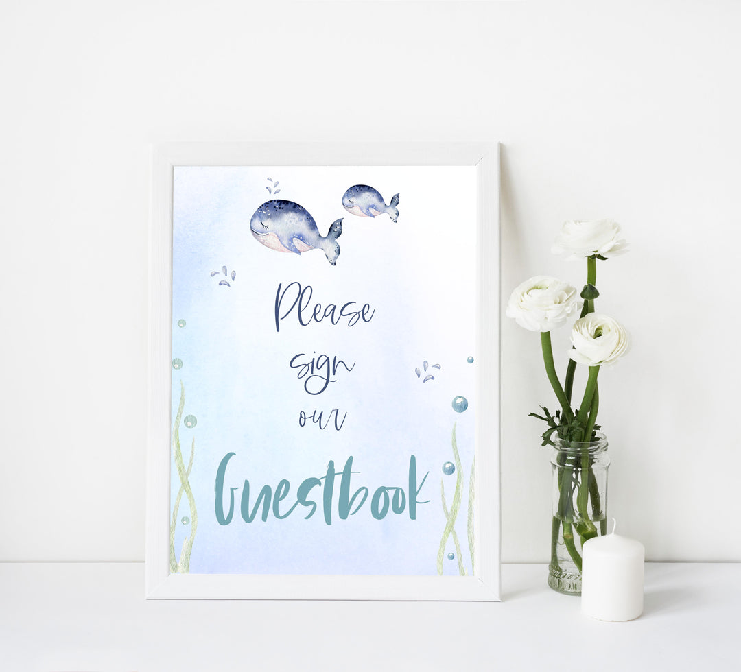 baby shower tables signs pack, Whale baby decor, printable baby table signs, printable baby decor, baby adventure table signs, fun baby signs, baby unicorn fun baby table signs