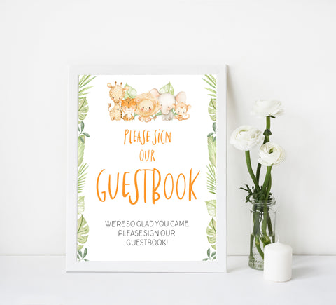 guestbook baby shower table sign, Safari animals baby decor, printable baby table signs, printable baby decor, baby safari animals table signs, fun baby signs, baby safari animals fun baby table signs