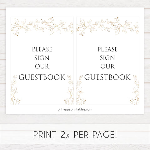 guestbook table sign, Gold leaf baby decor, printable baby table signs, printable baby decor, baby gold leaf table signs, fun baby signs, baby gold leaf fun baby table signs