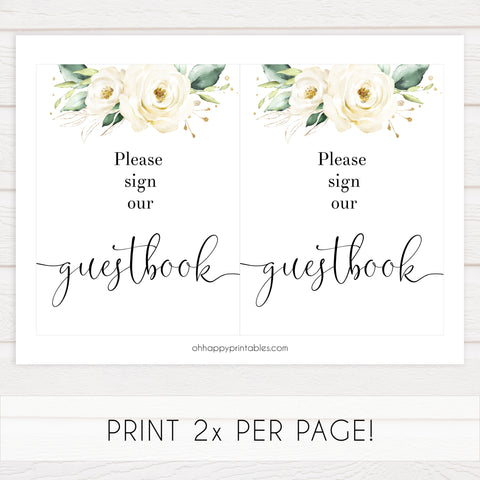 guestbook baby shower table sign, Printable baby shower games, shite floral baby games, baby shower games, fun baby shower ideas, top baby shower ideas, floral baby shower, baby shower games, fun floral baby shower ideas