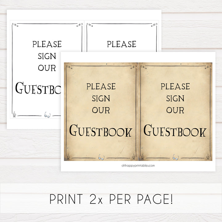 guestbook bridal sign, Printable bridal shower signs, Harry Potter bridal shower decor, Harry Potter bridal shower decor ideas, fun bridal shower decor, bridal shower game ideas, Harry Potter bridal shower ideas