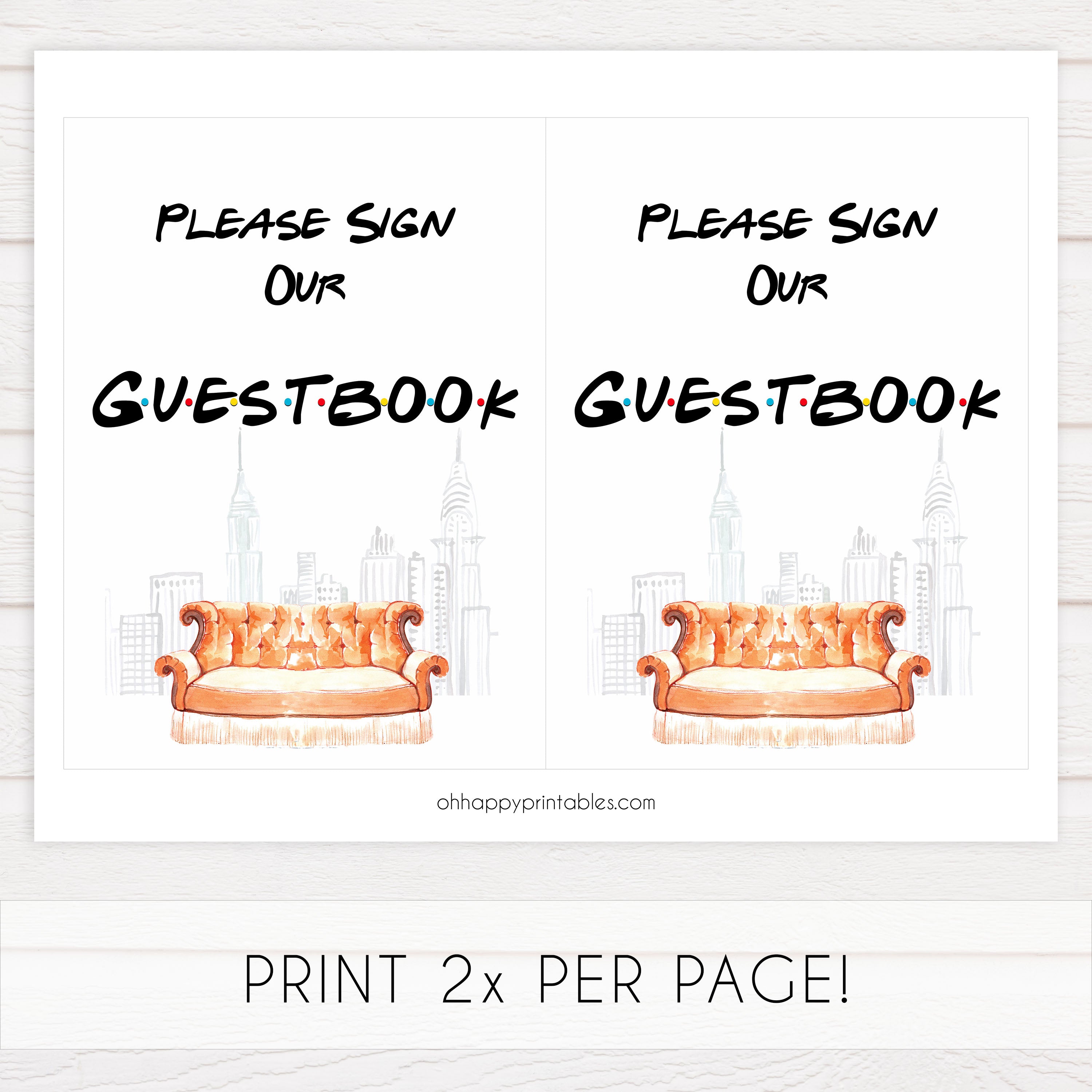 please sign our guestbook sign, guestbook sign, Printable bridal shower signs, friends bridal shower decor, friends bridal shower decor ideas, fun bridal shower decor, bridal shower game ideas, friends bridal shower ideas