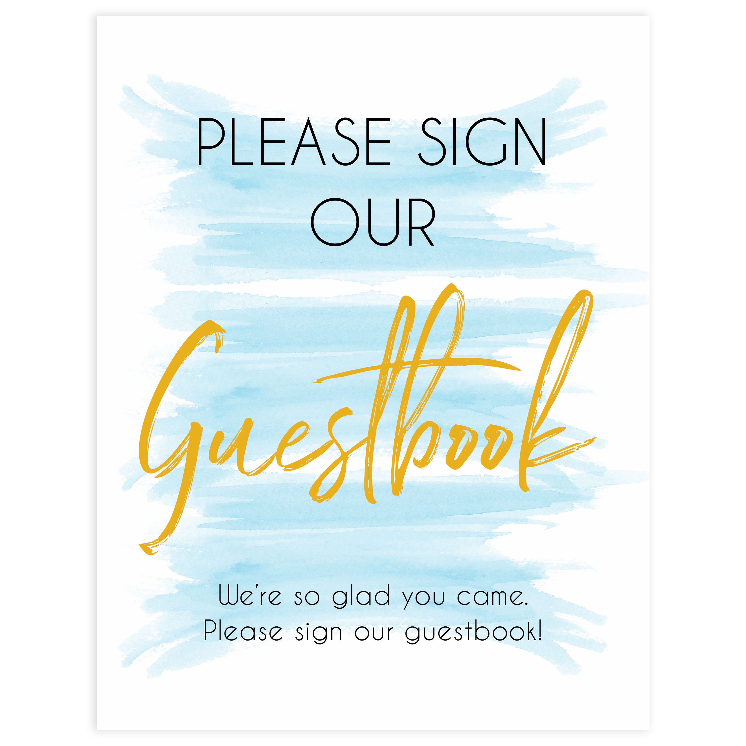 blue swash baby shower decor, printable baby decor, baby shower guestbook sign, baby decor, fun baby shower ideas