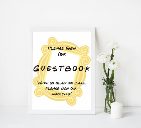 guestbook baby table signs, Friends baby decor, printable baby table signs, printable baby decor, friends table signs, fun baby signs, friends fun baby table signs