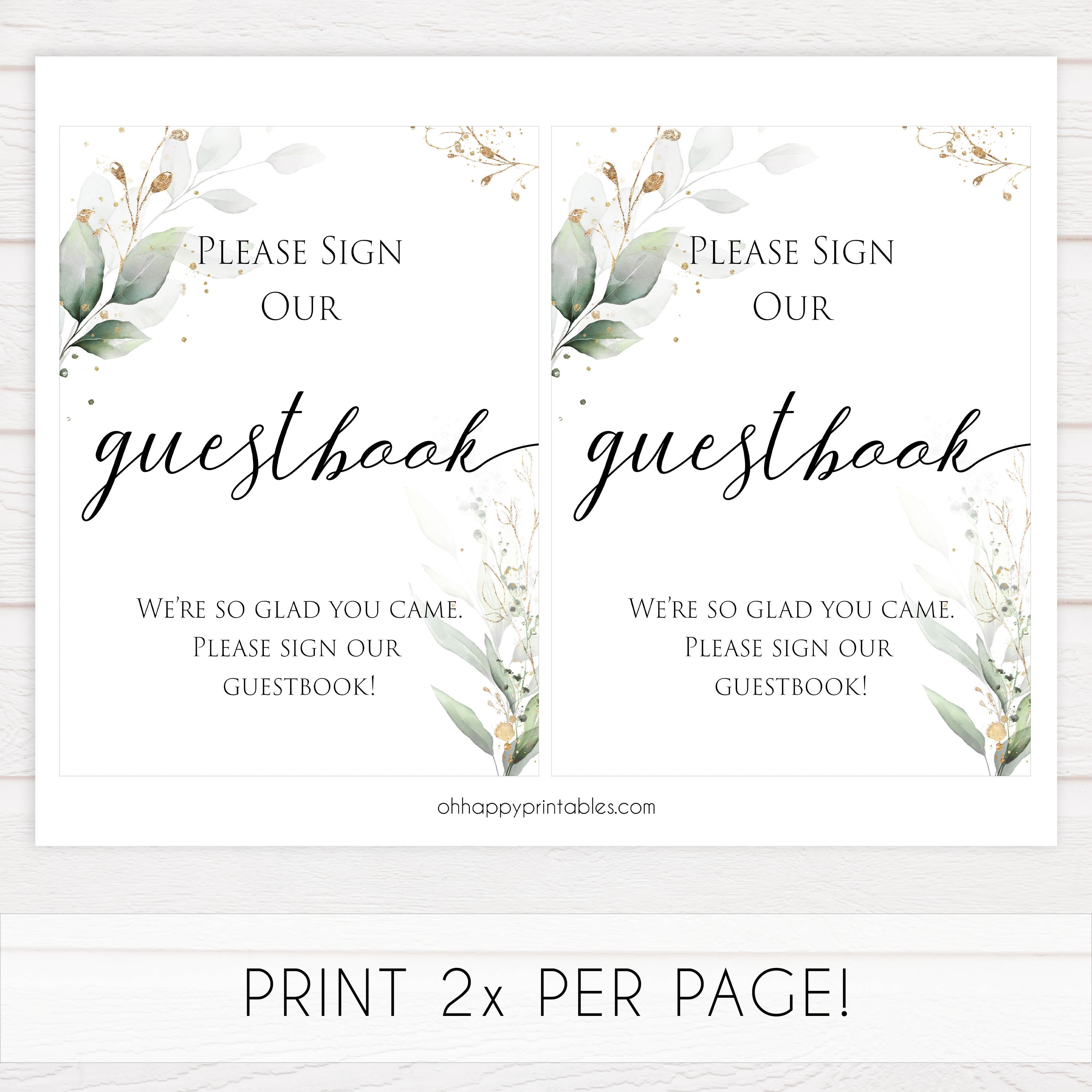 Gold green leaf baby signs, baby signs bundle, printable baby shower decor, fun baby signs, top baby games to play, gold leaf baby shower decor, greenery baby shower ideas