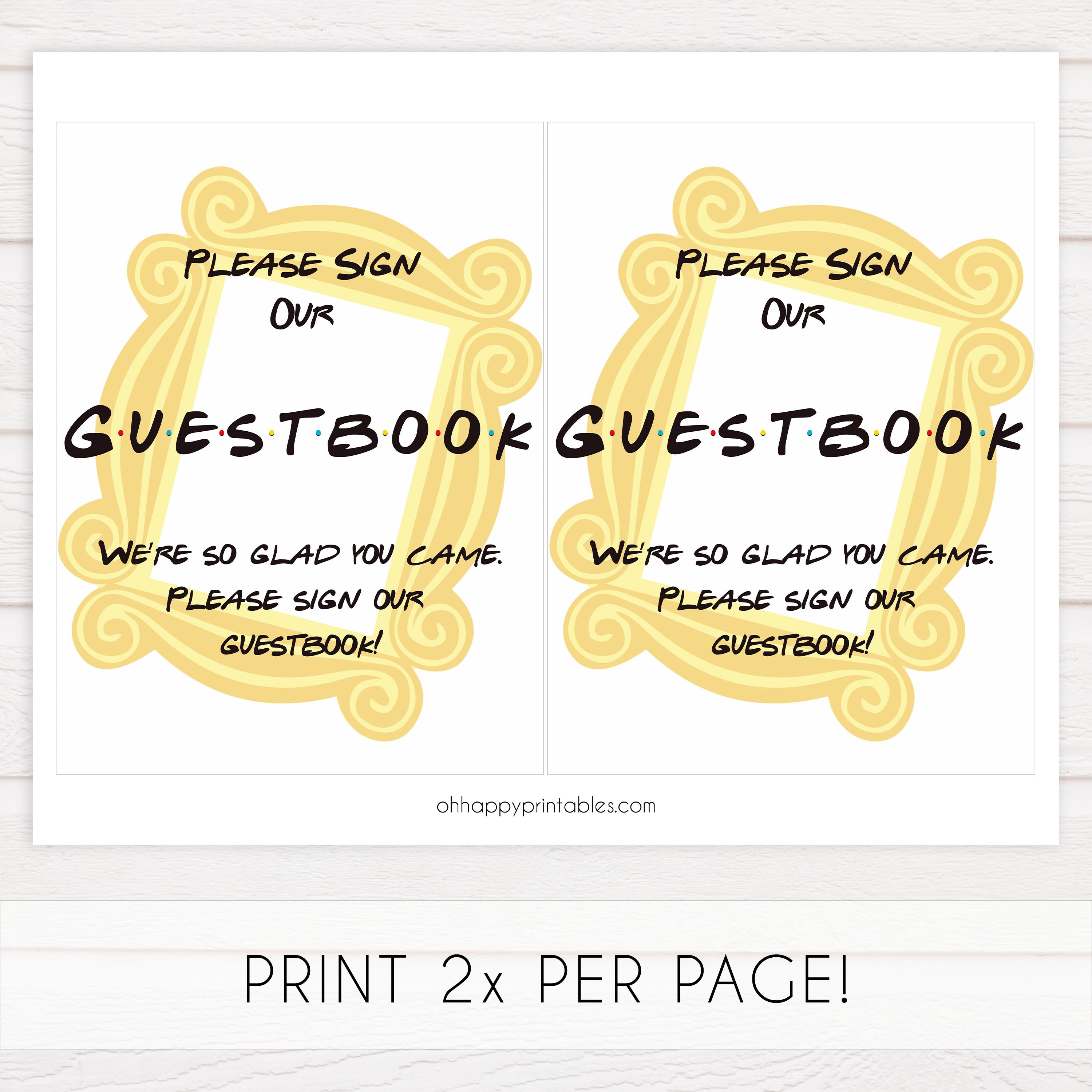 guestbook baby table signs, Friends baby decor, printable baby table signs, printable baby decor, friends table signs, fun baby signs, friends fun baby table signs