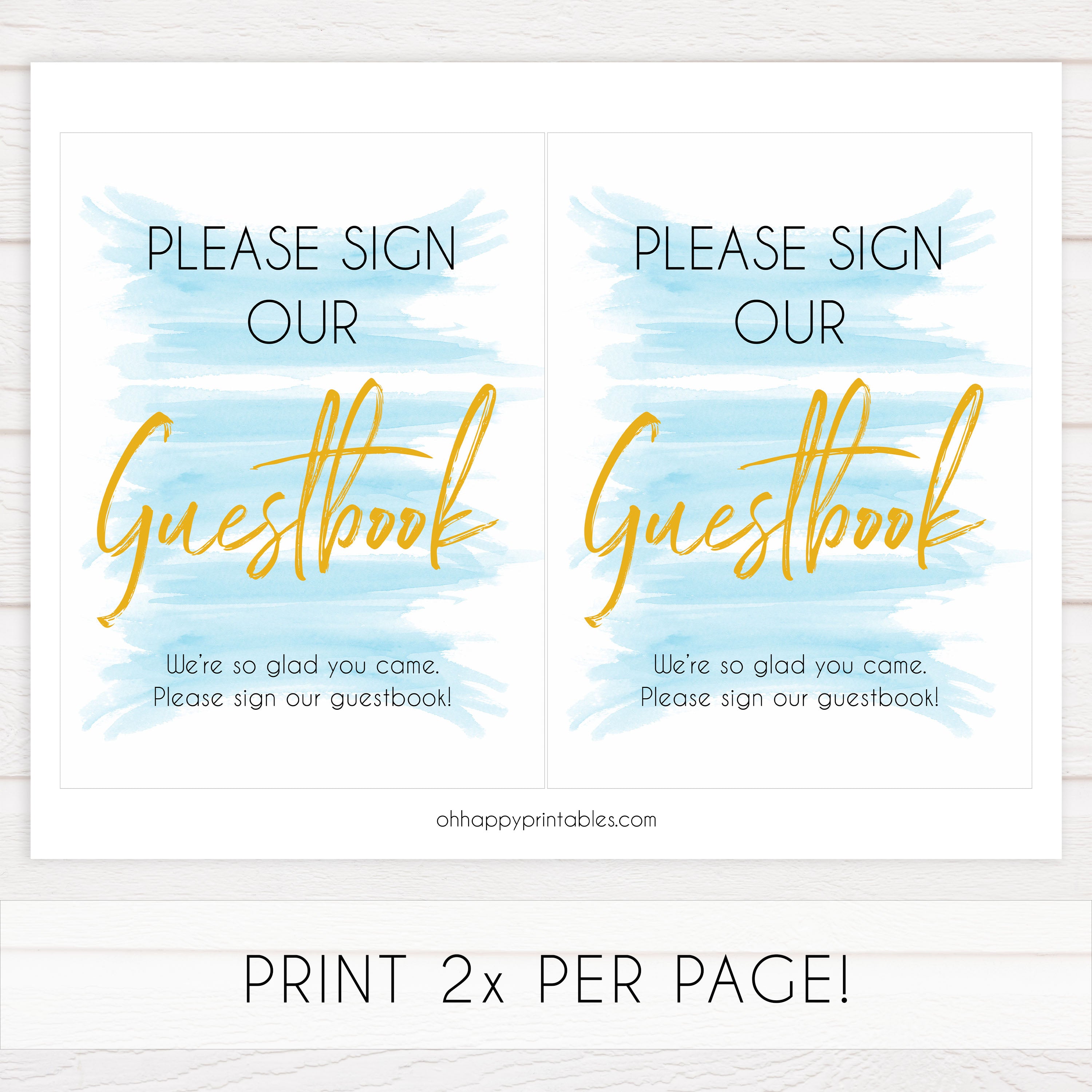 blue swash baby shower decor, printable baby decor, baby shower guestbook sign, baby decor, fun baby shower ideas