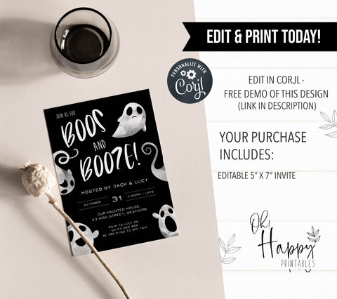 halloween invitations, editable halloween invitations, printable halloween invitations, spooky halloween invitations