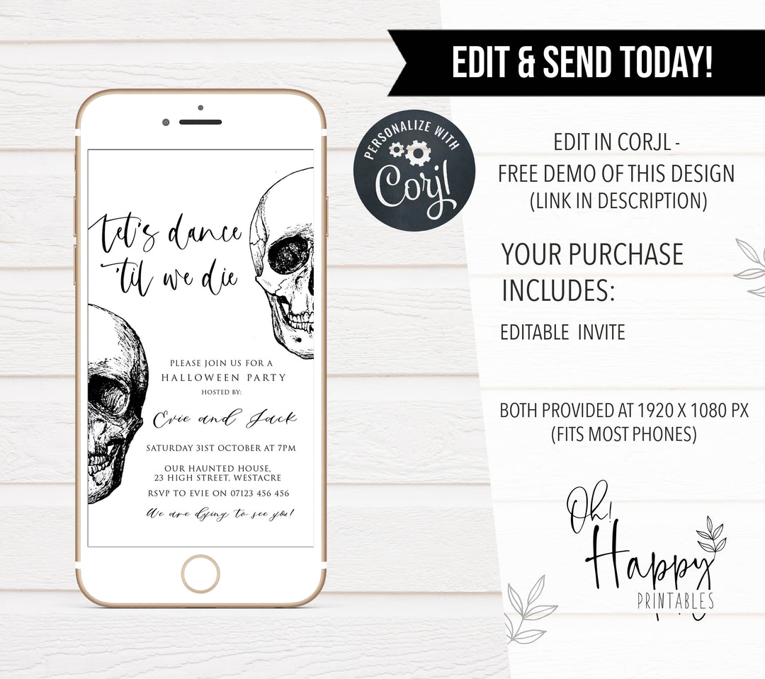 halloween invitations, editable halloween invitations, printable halloween invitations, spooky halloween invitations